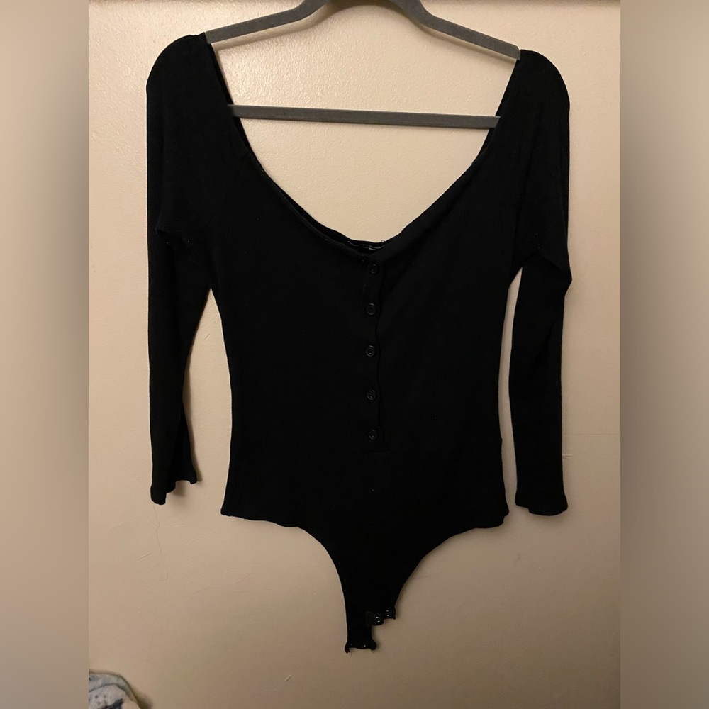 Long sleeve off the shoulder body suite